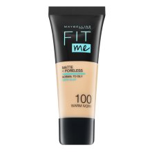 Maybelline Fit Me! Foundation Matte + Poreless 100 Warm Ivory maquillaje líquido con efecto mate 30 ml