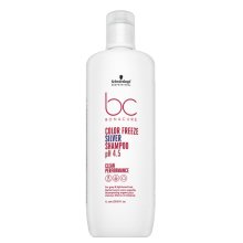 Schwarzkopf Professional BC Bonacure Color Freeze Silver Shampoo pH 4.5 Clean Performance tönendes Shampoo für platinblondes und graues Haar 1000 ml