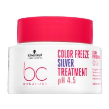 Schwarzkopf Professional BC Bonacure Color Freeze Silver Treatment pH 4.5 Clean Performance Mascarilla Para cabello rubio platino y gris 200 ml