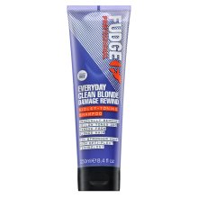 Fudge Professional Clean Blonde Damage Rewind Everyday Violet-Toning Shampoo tinting shampoo to neutralize yellow tones 250 ml
