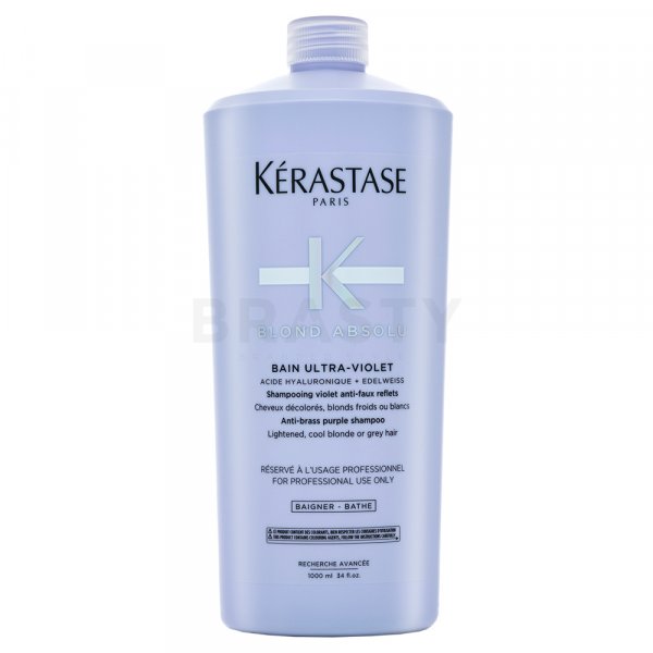 Kérastase Blond Absolu Bain Ultra-Violet Voedende Shampoo voor platinablond en grijs haar 1000 ml