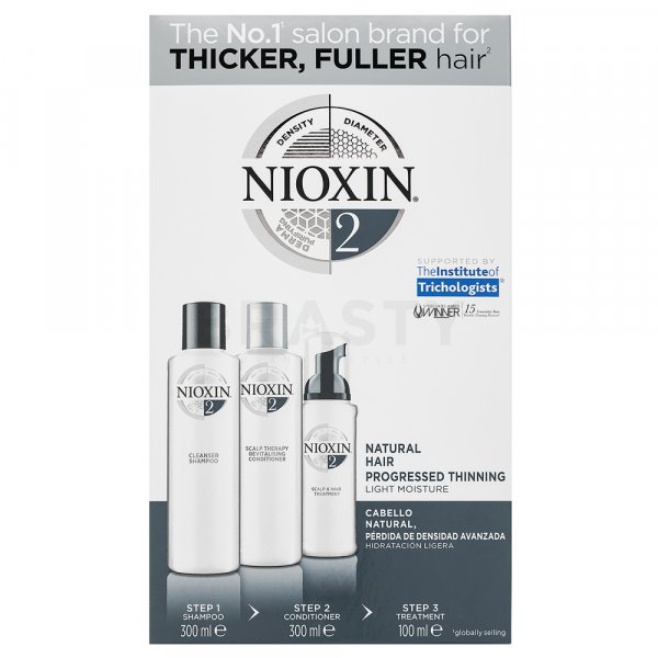 Nioxin System 2 Loyalty Kit set for thinning hair 300 ml + 300 ml + 100 ml