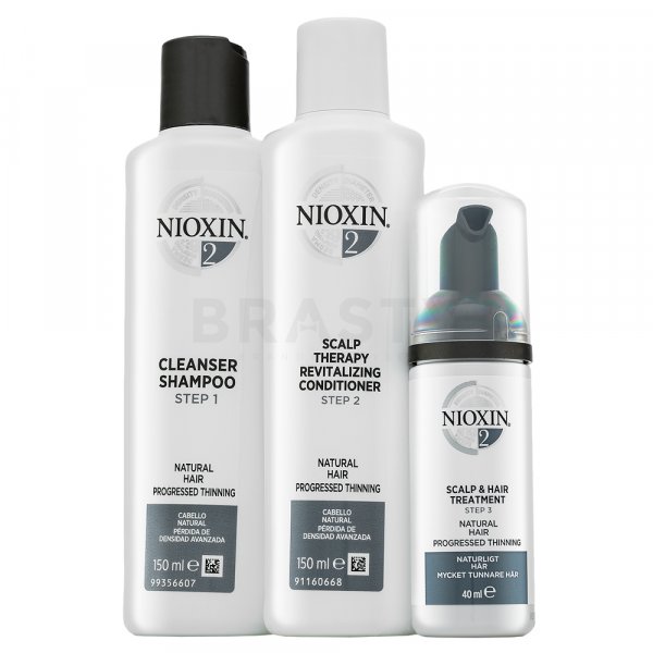 Nioxin System 2 Trial Kit set contro la caduta dei capelli 150 ml + 150 ml + 40 ml