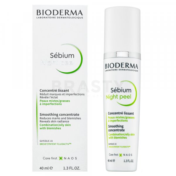 Bioderma Sébium Night Peel Smoothing Concentrate crema notte rivitalizzante contro le macchie di pigmento 40 ml
