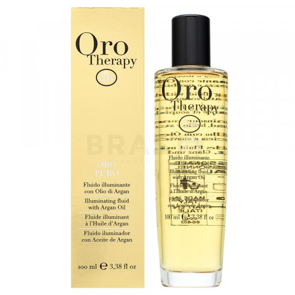 Fanola Oro Therapy Oro Puro Illuminating Fluid siero per capelli in disciplinati 100 ml