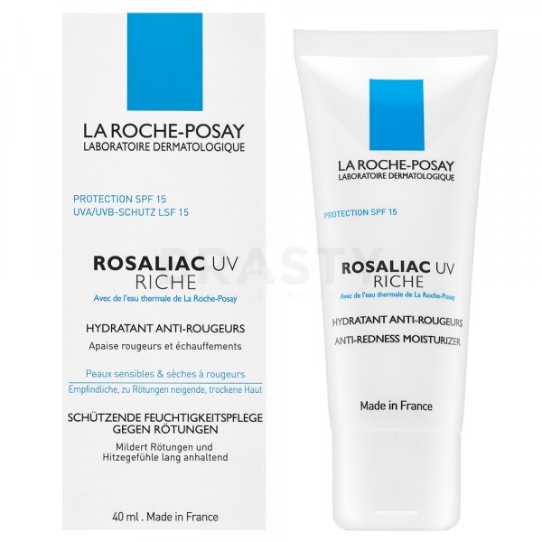 La Roche-Posay Rosaliac UV Riche Anti-Redness Moisturiser SPF 15 hidratáló és védő fluid bőrpír ellen 40 ml
