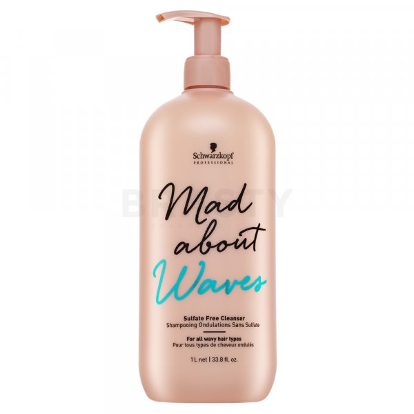 Schwarzkopf Professional Mad About Waves Sulfate-Free Cleanser Shampoo ohne Sulfat für lockiges und krauses Haar 1000 ml