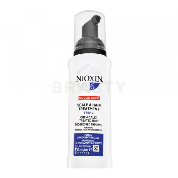 Nioxin System 6 Scalp & Hair Treatment Crema nutritiva sin enjuague para cabello teñido, aclarado y químicamente tratado 100 ml