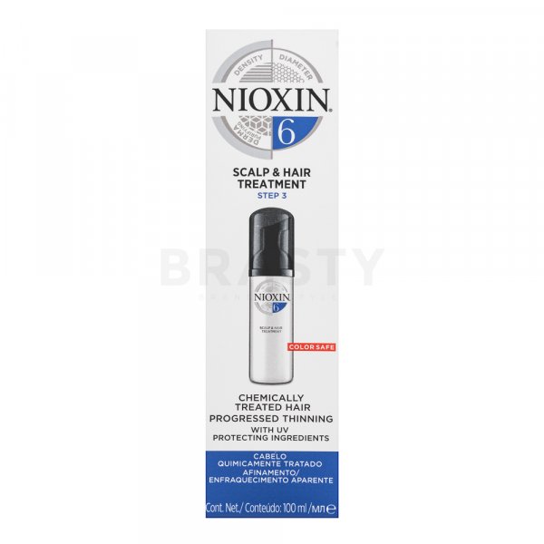 Nioxin System 6 Scalp & Hair Treatment odżywczy krem leave-in do włosów farbowanych, rozjaśnianych i po innych zabiegach chemicznych 100 ml