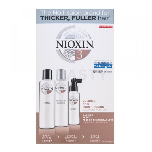 Nioxin System 3 Loyalty Kit Kit Para el adelgazamiento del cabello 300 ml + 300 ml + 100 ml