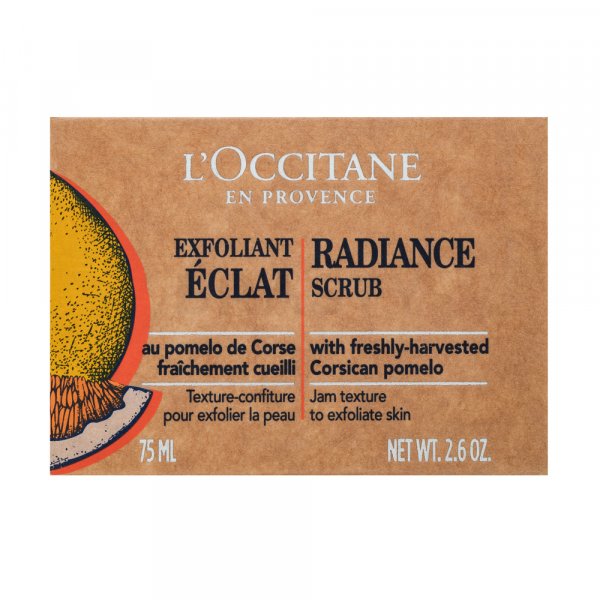 L'Occitane Exfoliance Radiance Scrub Corsican Pomelo пилинг за уеднаквена и изсветлена кожа 75 ml