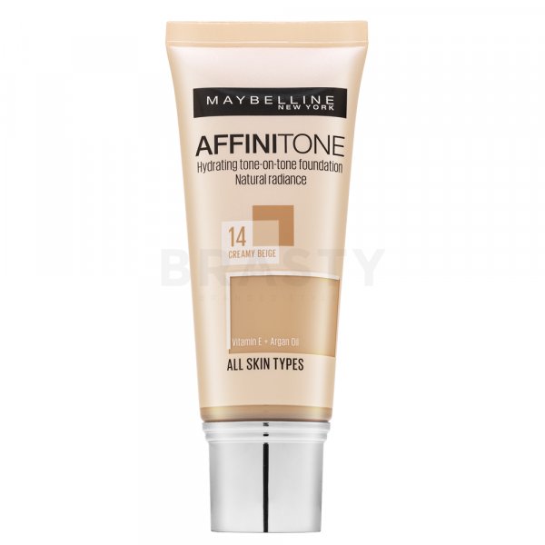 Maybelline Affinitone 14 Creamy Beige tekutý make-up s hydratačným účinkom 30 ml