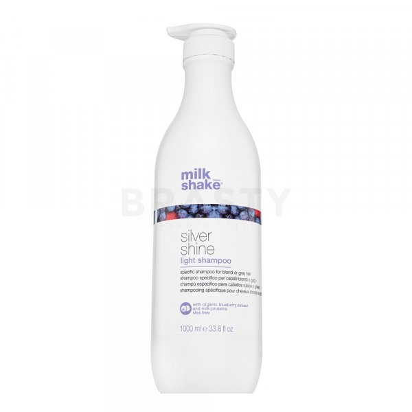 Milk_Shake Silver Shine Light Shampoo Защитен шампоан за платинено руса и сива коса 1000 ml