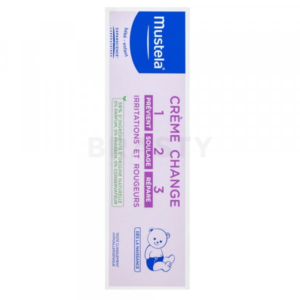 Mustela Bébé Change Cream 1 2 3 ošetrujúci krém proti zapareninám pre deti 50 ml