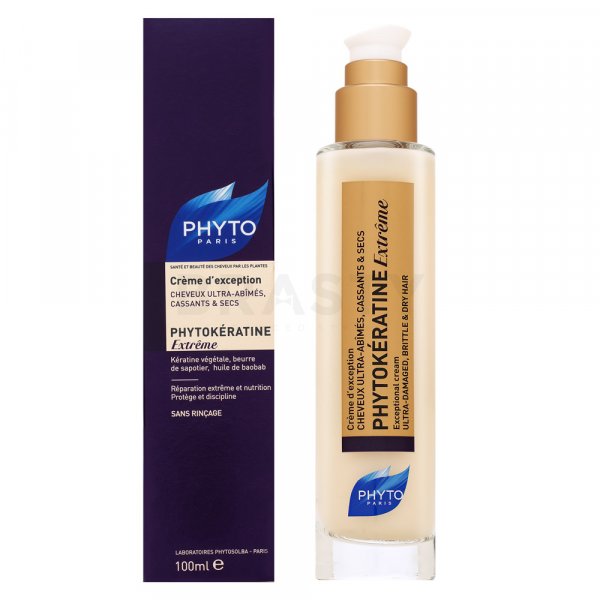 Phyto Phytokératine Extreme Exceptional Cream cura dei capelli senza risciacquo per capelli secchi e danneggiati 100 ml