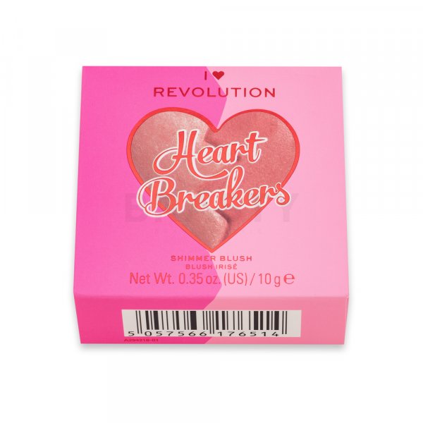 I Heart Revolution Heartbreakers Shimmer Blush pudrowy róż Strong 10 g