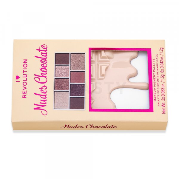 I Heart Revolution Mini Chocolate Shadow Palette палитра сенки за очи Nudes 10,2 g