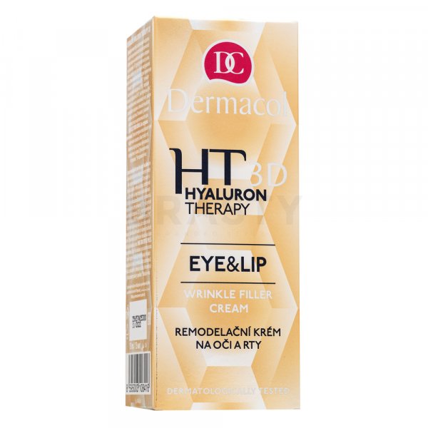Dermacol Hyaluron Therapy 3D Eye & Lip Cream siero rigenerante ripristinando la densità della pelle intorno agli occhi e alle labbra 15 ml