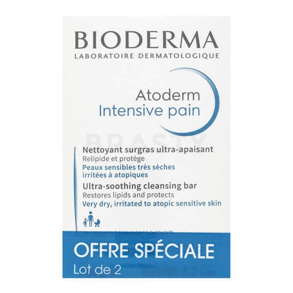 Bioderma Atoderm Intensive Pain Cleansing Ultra-Rich Soap твърд сапун за лице за суха атопична кожа 2 x 150 g