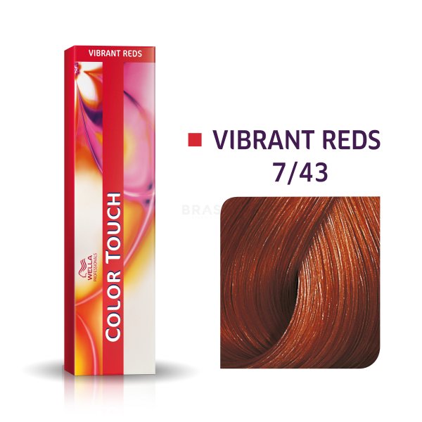 Wella Professionals Color Touch Vibrant Reds professzionális demi-permanent hajszín többdimenziós hatással 7/43 60 ml