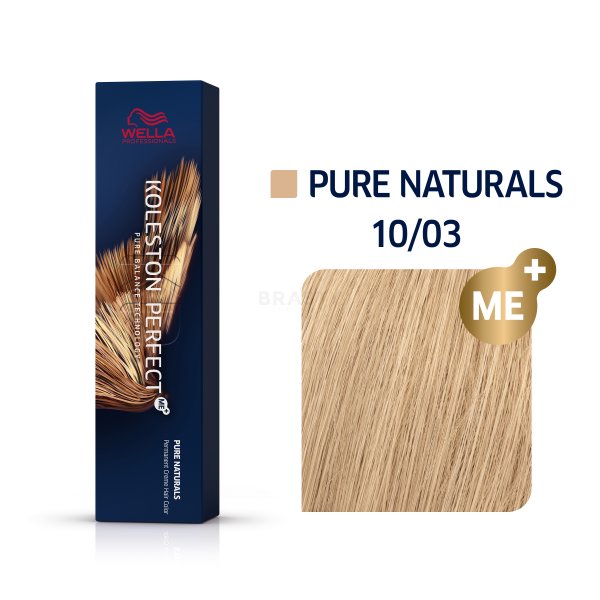 Wella Professionals Koleston Perfect Me+ Pure Naturals color de cabello permanente profesional 10/03 60 ml