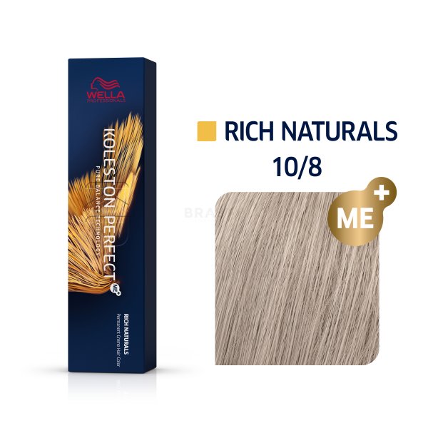 Wella Professionals Koleston Perfect Me+ Rich Naturals professionele permanente haarkleuring 10/8 60 ml