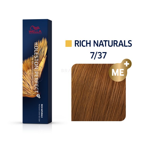 Wella Professionals Koleston Perfect Me+ Rich Naturals profesjonalna permanentna farba do włosów 7/37 60 ml