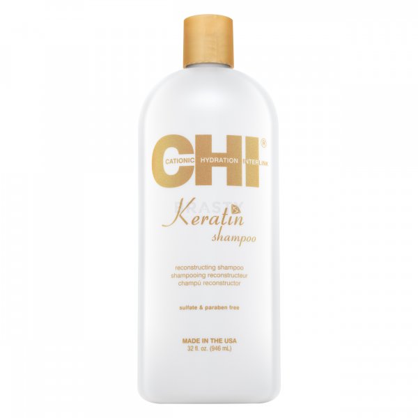 CHI Keratin Shampoo Champú suavizante Para cabellos ásperos y rebeldes 946 ml
