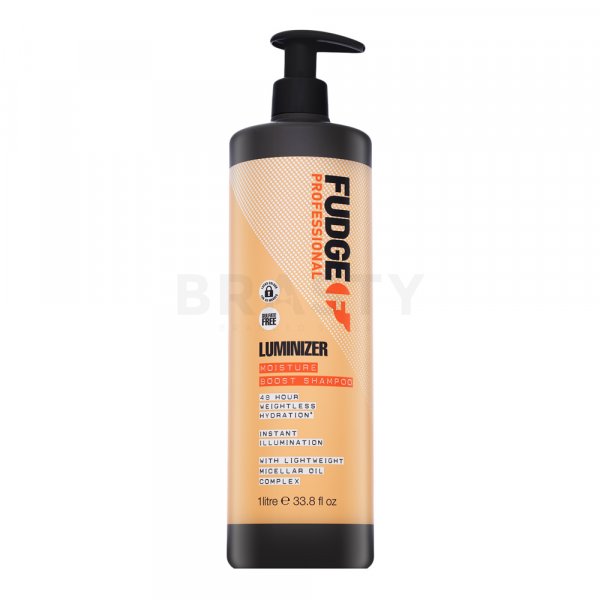 Fudge Professional Luminizer Moisture Boost Shampoo подхранващ шампоан за гладкост и блясък на косата 1000 ml