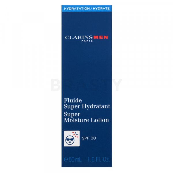 Clarins Men Super Moisture Lotion SPF20 hidratáló és védő fluid férfiaknak 50 ml