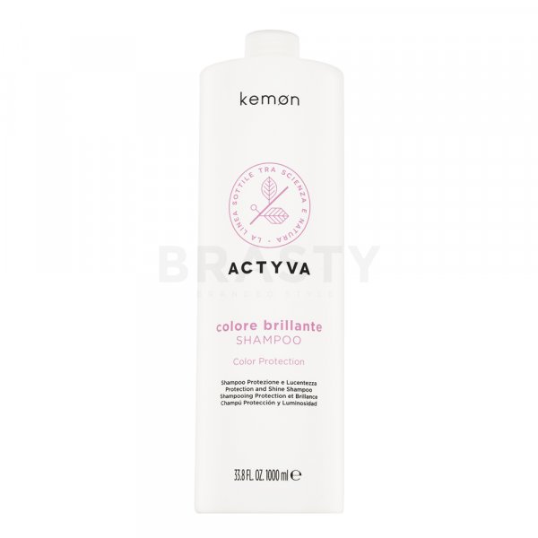 Kemon Actyva Colore Brilliante Shampoo Champú nutritivo Para cabellos teñidos 1000 ml