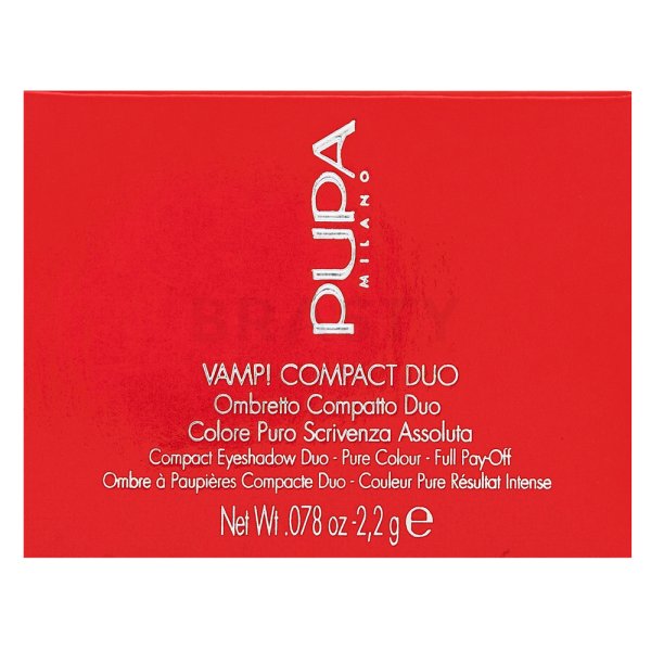 Pupa Vamp! Compact Duo Eyeshadow 006 Brown Vanilla szemhéjfesték paletta 2,2 g