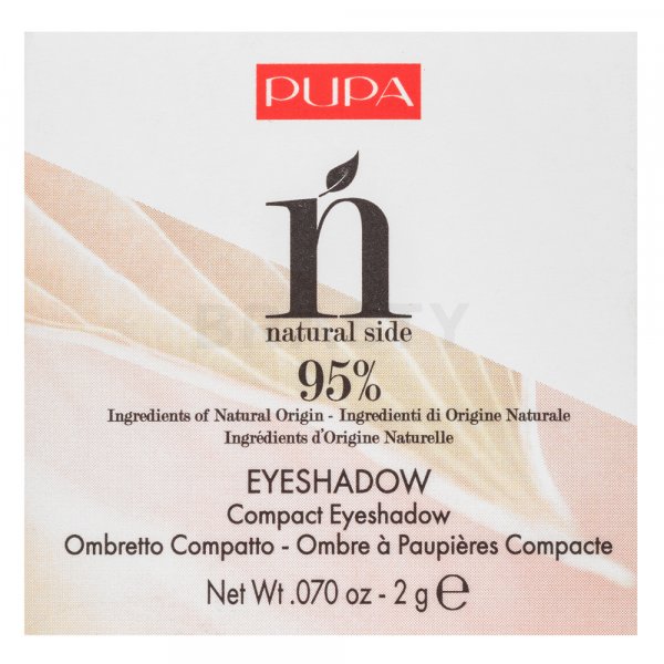 Pupa Natural Side Eyeshadow - 003 Silky White paletka očných tieňov 2 g