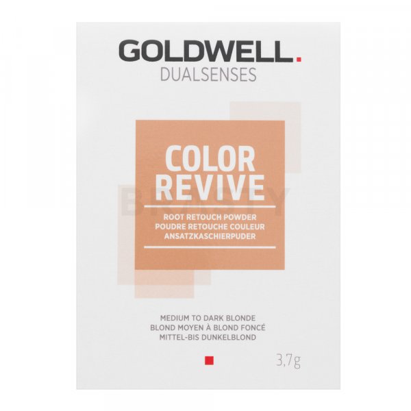 Goldwell Dualsenses Color Revive Root Retouch Powder коректор за новоизрастнала и сива коса за руса коса Medium To Dark Blonde 3,7 g