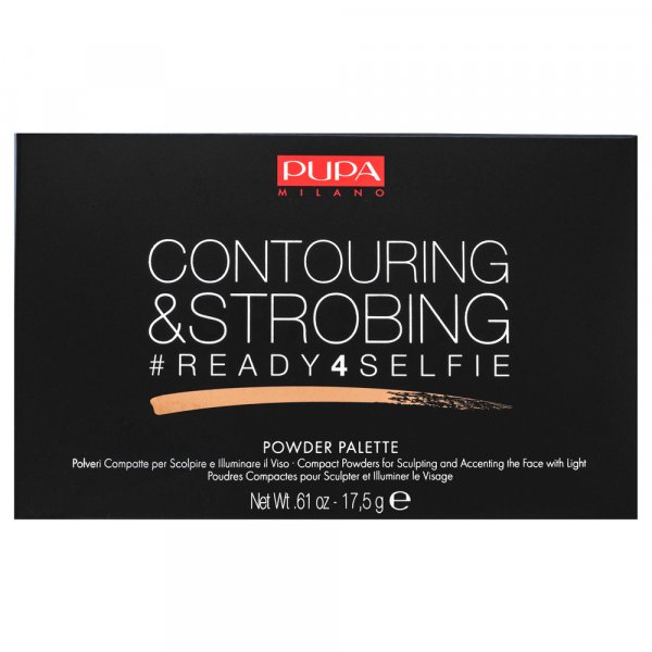 Pupa Contouring & Strobing Ready 4 Selfie Powder Palette Dark Skin konturovací paletka 18 g
