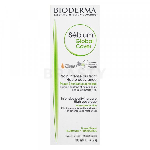 Bioderma Sébium Global Cover тонизираща и овлажняваща емулсия за кожа с акне 30 ml