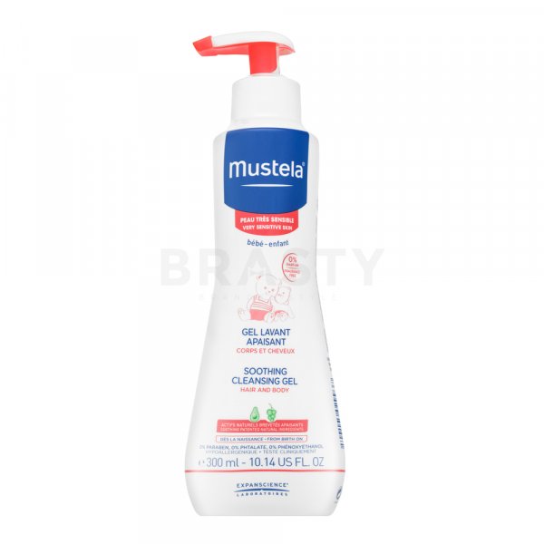 Mustela Bébé Soothing Cleansing Gel - Very Sensitive Skin Shampoo und Duschgel 2 in 1 für Kinder 300 ml