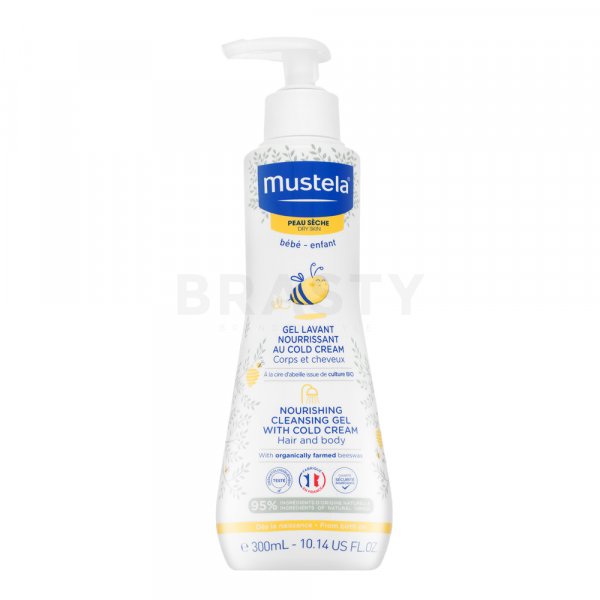 Mustela Bébé Nourishing Cleansing Gel – Cold Cream & Beeswax Duschgel für Kinder 300 ml