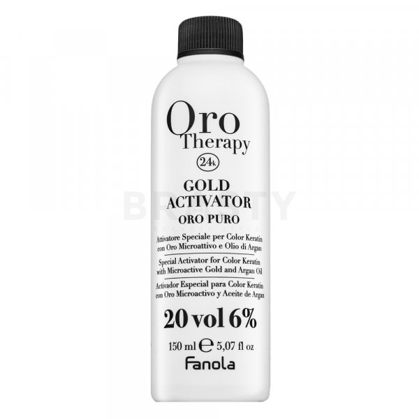 Fanola Oro Therapy 24k Gold Activator Oro Puro vyvíjacia emulzia pre všetky typy vlasov 6% 20 Vol. 150 ml