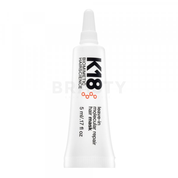 K18 Leave-In Molecular Repair Hair Mask verzorging zonder spoelen voor zeer droog en beschadigd haar 5 ml