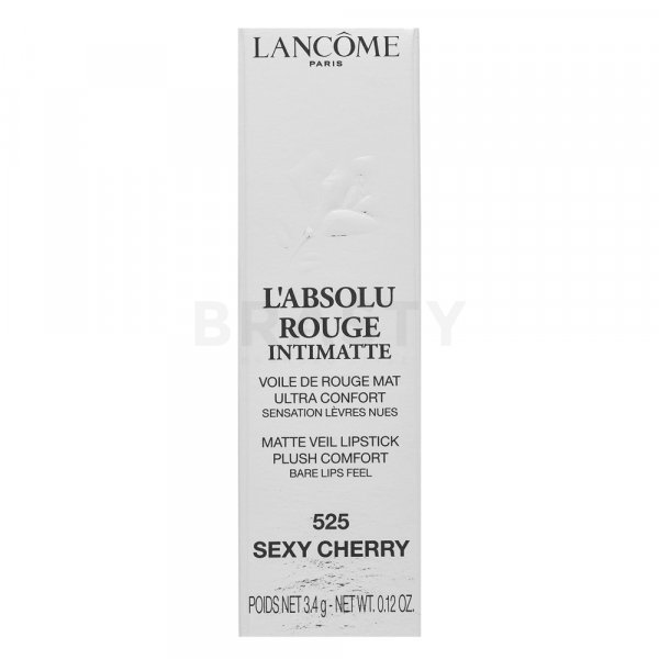 Lancôme L'ABSOLU ROUGE Intimatte 525 Sexy Cherry ruj cu efect matifiant 3,4 g