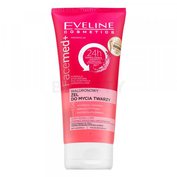 Eveline FaceMed+ Hyaluronic Face Wash Gel 3in1 reinigingsgel voor alle huidtypen 150 ml