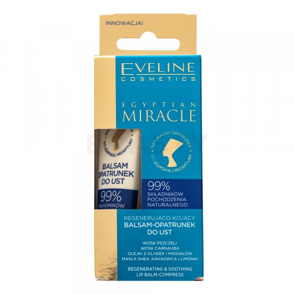 Eveline Egyptian Miracle Regenerating & Soothing Lip Balm-Compress balsam hrănitor de buze 12 ml