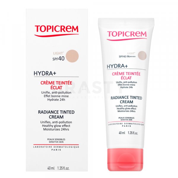 Topicrem HYDRA+ Radiance Tinted Cream SPF40 - Light tónovací barevný krém s hydratačním účinkem 40 ml