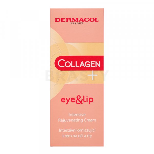 Dermacol Collagen+ Eye & Lip Intensive Rejuvenating Cream rozjasňujúci a omladzujúci krém pre oči, pery a pleť 15 ml