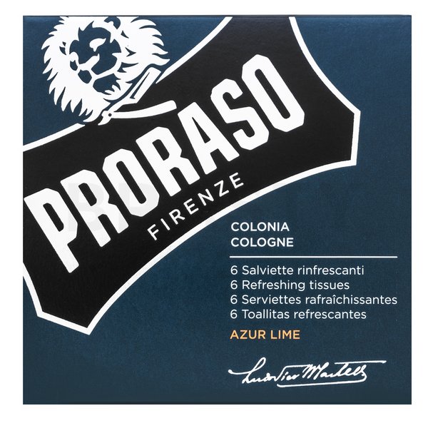 Proraso Azur Lime Refresh Tissues 6 pcs frissítő szalvéták