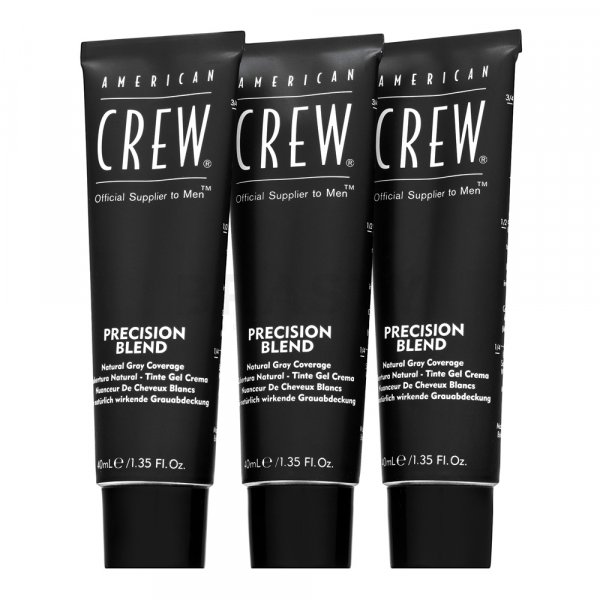 American Crew Precision Blend Natural Gray Coverage hair color for men Medium Ash 5-6 3 x 40 ml