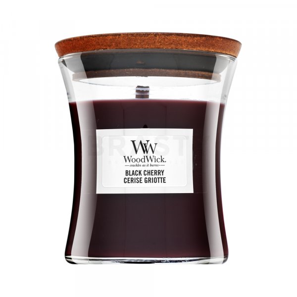 Woodwick Black Cherry lumânare parfumată 85 g