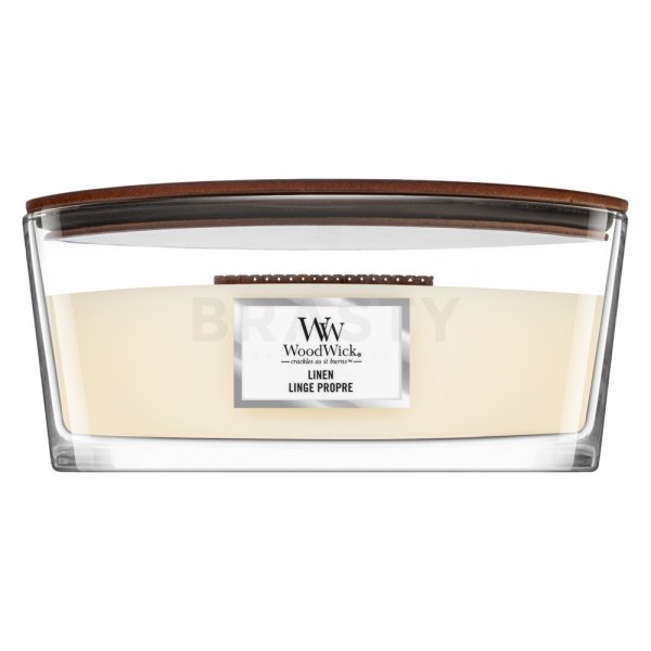 Woodwick Linen lumânare parfumată 453,6 g
