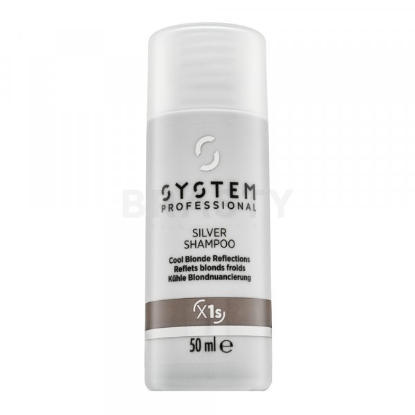 System Professional Silver Shampoo shampoo neutralizzante per capelli biondo platino e grigi 50 ml